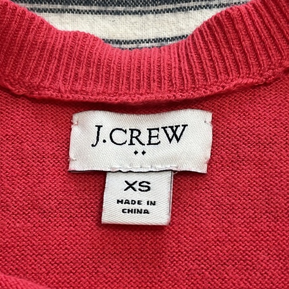 NWOT J Crew Short Sleeve Floral Tie Back Sweater Blouse Puff Sleeve Pink XS - Picture 6 of 9